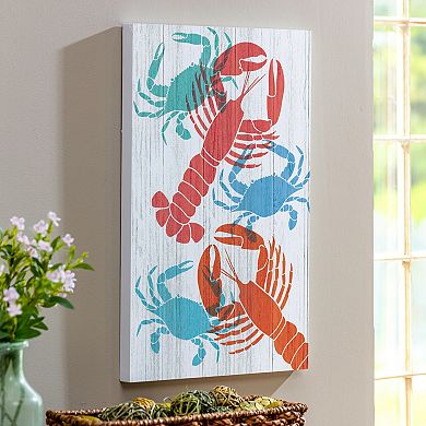 Evergreen Enterprises Crabs & Lobsters Wooden Wall Decor