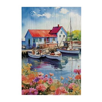 Evergreen Enterprises Coastal Dock Wooden Wall Decor
