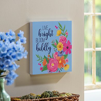 Evergreen Enterprises Floral Live Bright Bloom Boldly Wall Decor