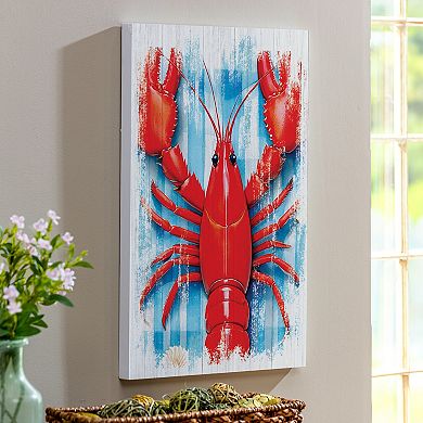 Evergreen Enterprises Coastal Lobster Wooden Wall Decor