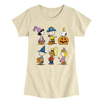 Girls 7-16 Peanuts Group Halloween Costumes Graphic Tee