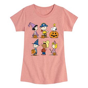 Girls 7-16 Peanuts Group Halloween Costumes Graphic Tee