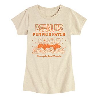 Girls 7-16 Peanuts Pumpkin Patch Home Of The Great Pumpkin Graphic Tee