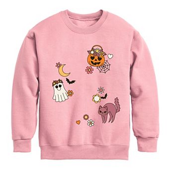 Girls 7-16 Groovy Halloween Graphic Sweatshirt