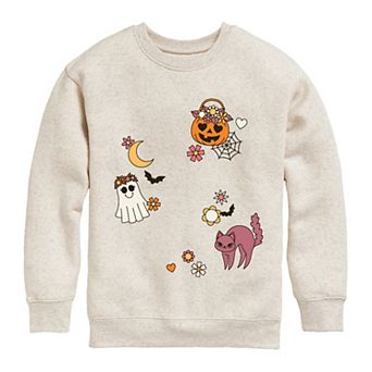 Girls 7-16 Groovy Halloween Graphic Sweatshirt