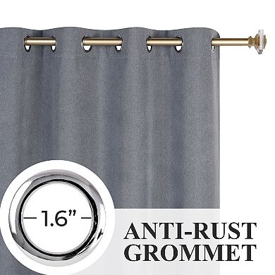 SUPERIOR Blackout Solid 2 Window Curtain Panels