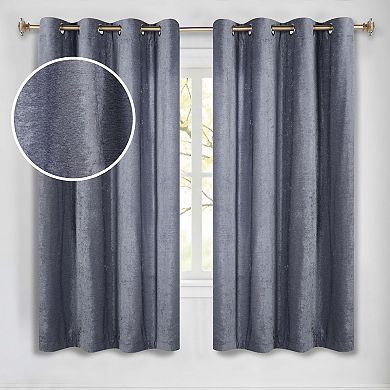 SUPERIOR Blackout Solid 2 Window Curtain Panels