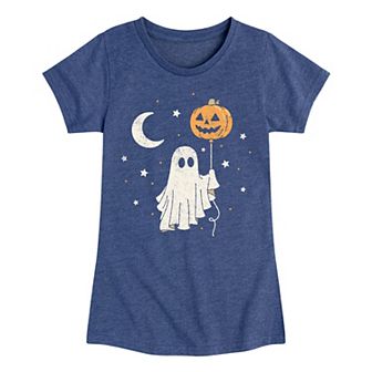 Girls 7-16 Ghost & Pumpkin Balloon Graphic Tee