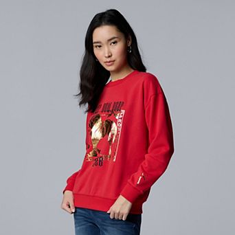 Women's Simply Vera Vera Wang Lunar New Year Graphic Sweatshirt