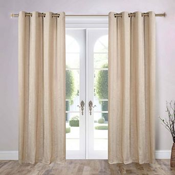 SUPERIOR Noor Chenille Semi-Blackout 2 Window Curtain Panels