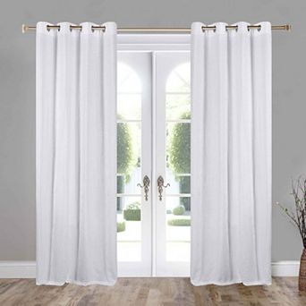 SUPERIOR Noor Chenille Semi-Blackout 2 Window Curtain Panels