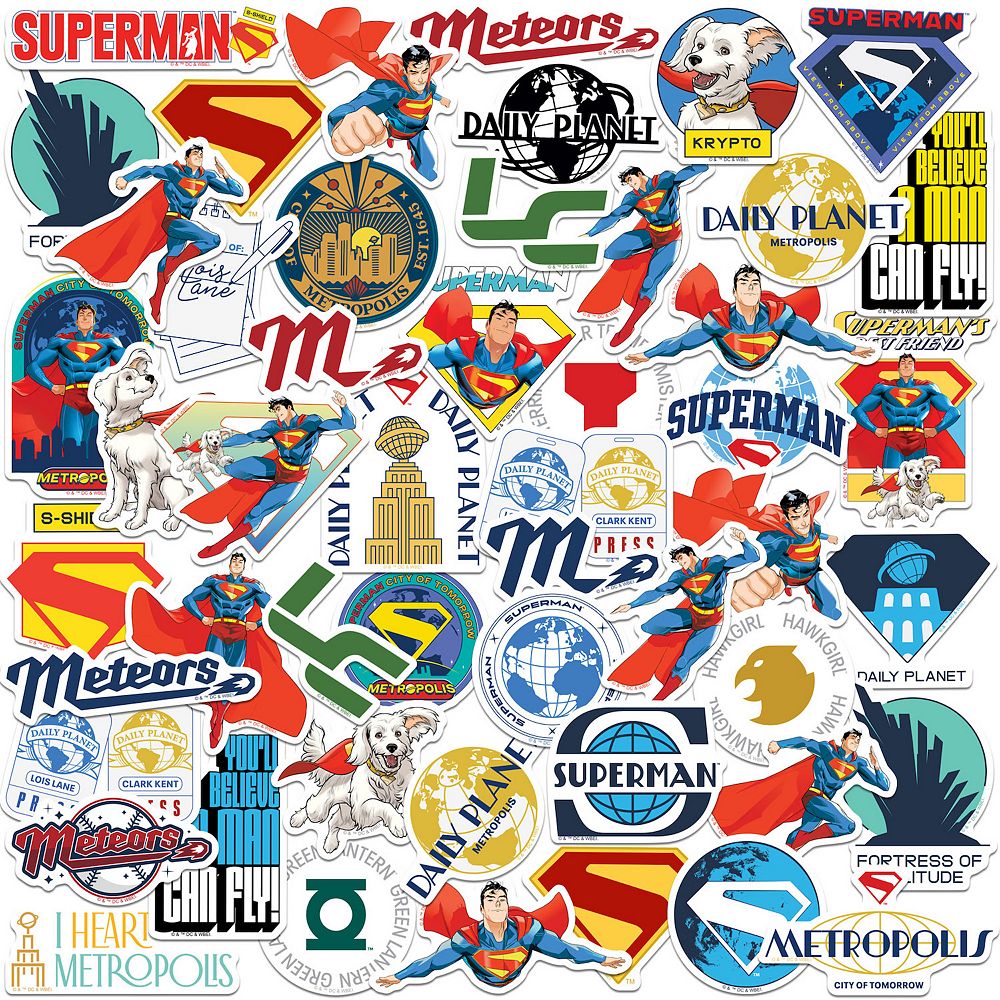 DC Comics Superman Variety Stickers 50-Pack