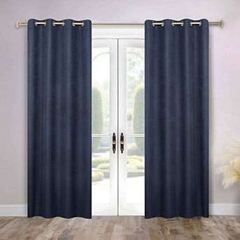 SUPERIOR Nyan 100% Blackout Set of 2 Window Curtain Panels