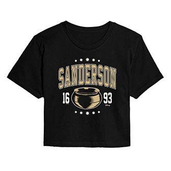 Disney's Hocus Pocus Juniors' Sanderson 1693 Cropped Tee