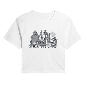 Disney's The Nightmare Before Christmas Juniors' Group Cropped Tee