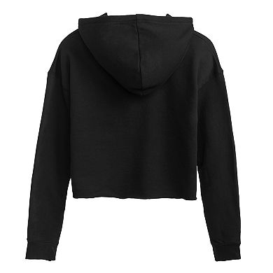 Juniors' Marvel Pumpkin & Leaves Cropped Hoodie