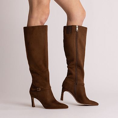 Journee Elara Women's Knee-High Dress Boots in Regular & Wide Calf
