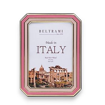 Discover Europe Double Enamel 4" x 6" Beltrami Picture Frame Table Decor