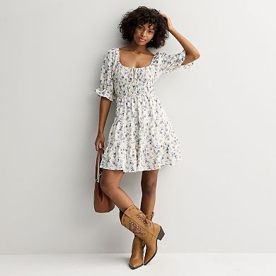Juniors' Liberty Love 3/4 Sleeve Skater Dress