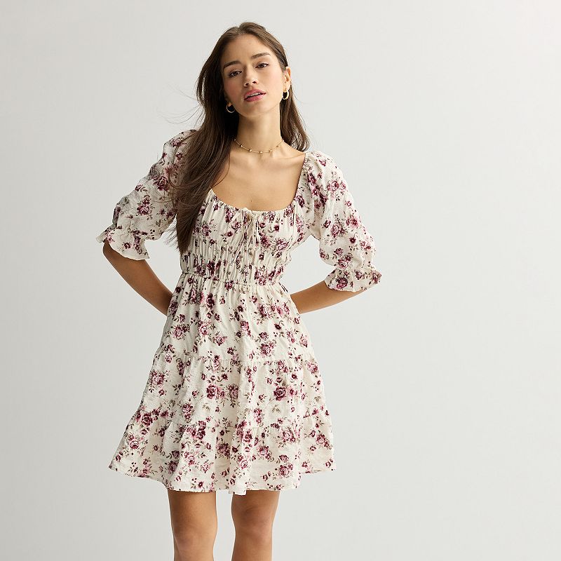 bohemian vintage dresses Baltic Born Womens Spell Boho Midi Dress | White + Sage AJE Women's Holland Denim bridesmaids-dress attending a summer festival Color:Burgundy & Modern Red Stripe