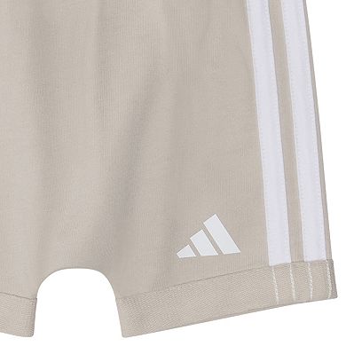 Baby Boy adidas 2-Piece Short Sleeve Bodysuit & French Terry Short Set
