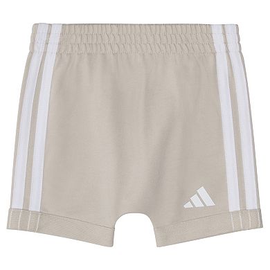 Baby Boy adidas 2-Piece Short Sleeve Bodysuit & French Terry Short Set