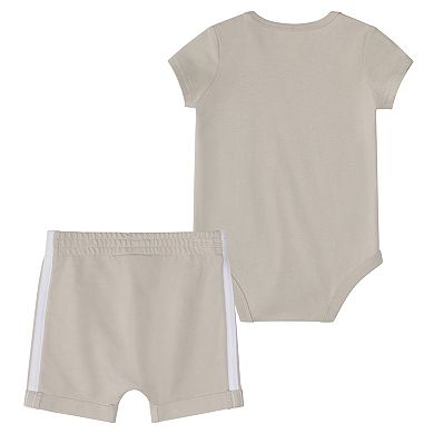 Baby Boy adidas 2-Piece Short Sleeve Bodysuit & French Terry Short Set