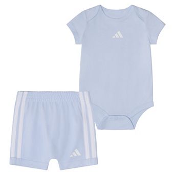 Baby Boy adidas 2 pc Short Sleeve Bodysuit & French Terry Short Set