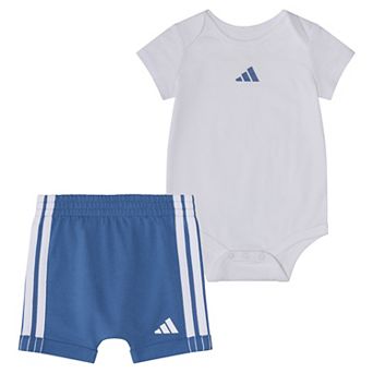 Baby Boy adidas 2 pc Short Sleeve Bodysuit & French Terry Short Set