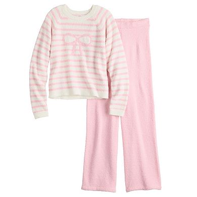 Girls 4-20 Mini Society 2-pc. Teddy Long Sleeve Top & Cozy Bottoms Icon Set