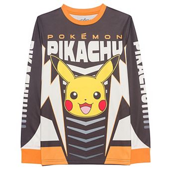 Boys 8-20 Pokémon Pikachu Long Sleeve Moto Jersey Graphic Tee
