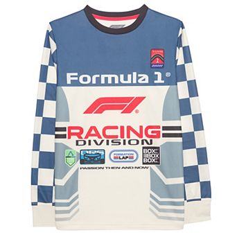 Boys 8-20 F1 Racing Division Long Sleeve Jersey Graphic Tee
