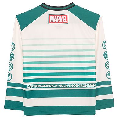 Boys 8-20 Marvel Avengers Long Sleeve Hockey Jersey Graphic Tee