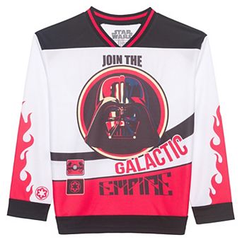 Boys 8-20 Darth Vader Long Sleeve Hockey Jersey Graphic Tee