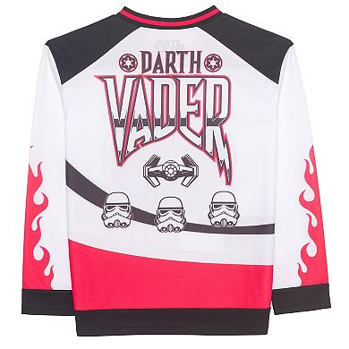 Boys 8-20 Darth Vader Long Sleeve Hockey Jersey Graphic Tee