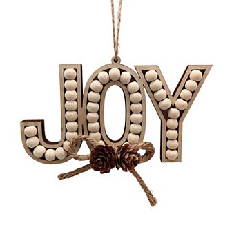 St. Nicholas Square® Wood Beaded Joy Christmas Ornament