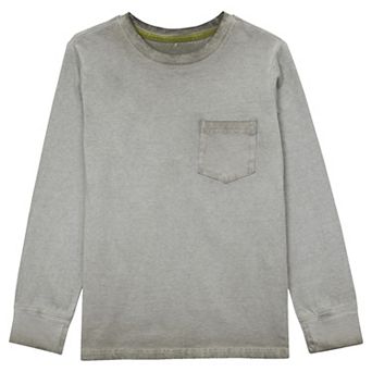 Boys 2-20 Lands' End Long Sleeve Washed Pocket Shirt