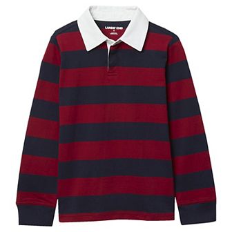 Boys 8-20 Lands' End Long Sleeve Collared Rugby Shirt