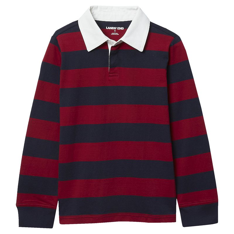 Boys 8-20 Lands' End Long Sleeve Collared Rugby Shirt