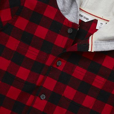 Kids 2-20 Lands' End Long Sleeve Hooded Flannel Shirt Jacket