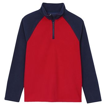 Boys 8-20 Lands' End Fleece Quarter Zip Sweater
