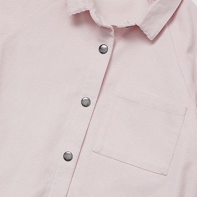 Girls 2-16 Lands' End 3/4 Sleeve Corduroy Shirt Dress