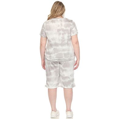Plus Size Soft Capri Pajama Lounge Set