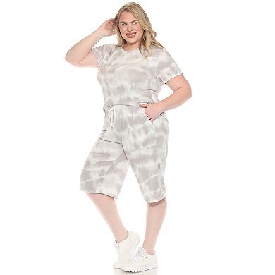 Plus Size Soft Capri Pajama Lounge Set