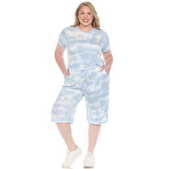 Plus Size Soft Capri Pajama Lounge Set