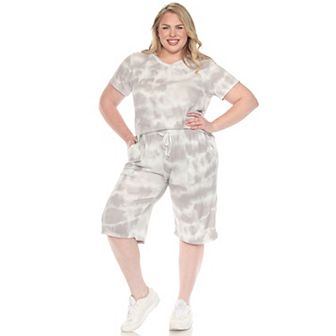 Plus Size Soft Capri Pajama Lounge Set