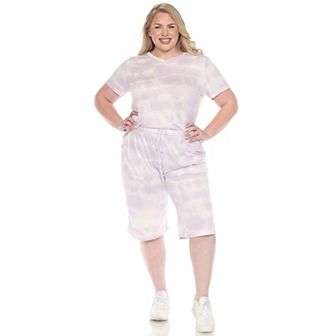 Plus Size Soft Capri Pajama Lounge Set