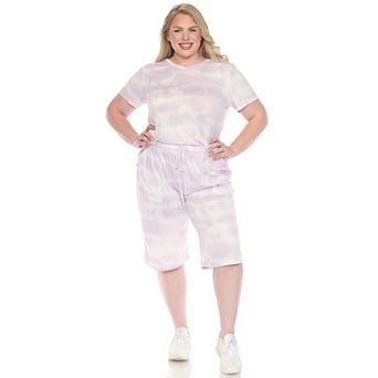 Plus Size Soft Capri Pajama Lounge Set