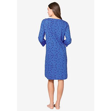 Avenue Women's Plus Size Body Three-Quarter Sleeve Sleepshirt