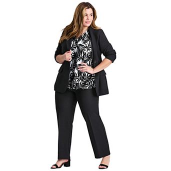 Avenue Women's Plus Size Sleeveless Double Layer Swing Tank